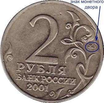 Юбилейная монета 2 рубля 2001г
